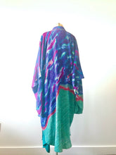 Load image into Gallery viewer, 1980's Hand Painted Rayon Swirl Kimono by Laise Adzer