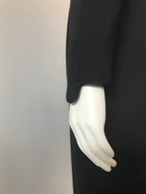 Load image into Gallery viewer, 1980's Black Wool Jumpsuit w/ Leather Collar by Geoffrey Beene
