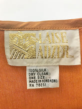 Load image into Gallery viewer, 1980's Bronze Silk Asymmetrical Drape Dress by Laise Adzer