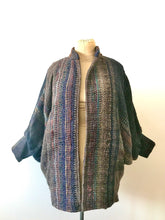 Load image into Gallery viewer, 1980's Woven Textural Bat Wing Coat by Jasmine