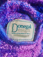 Load image into Gallery viewer, 1980's Irish Wool Reversible Purple & Blue Batwing Coat by Donegal Design