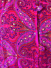 Load image into Gallery viewer, 1970's India Pink, Purple & Gold Silk & Sequins Duster