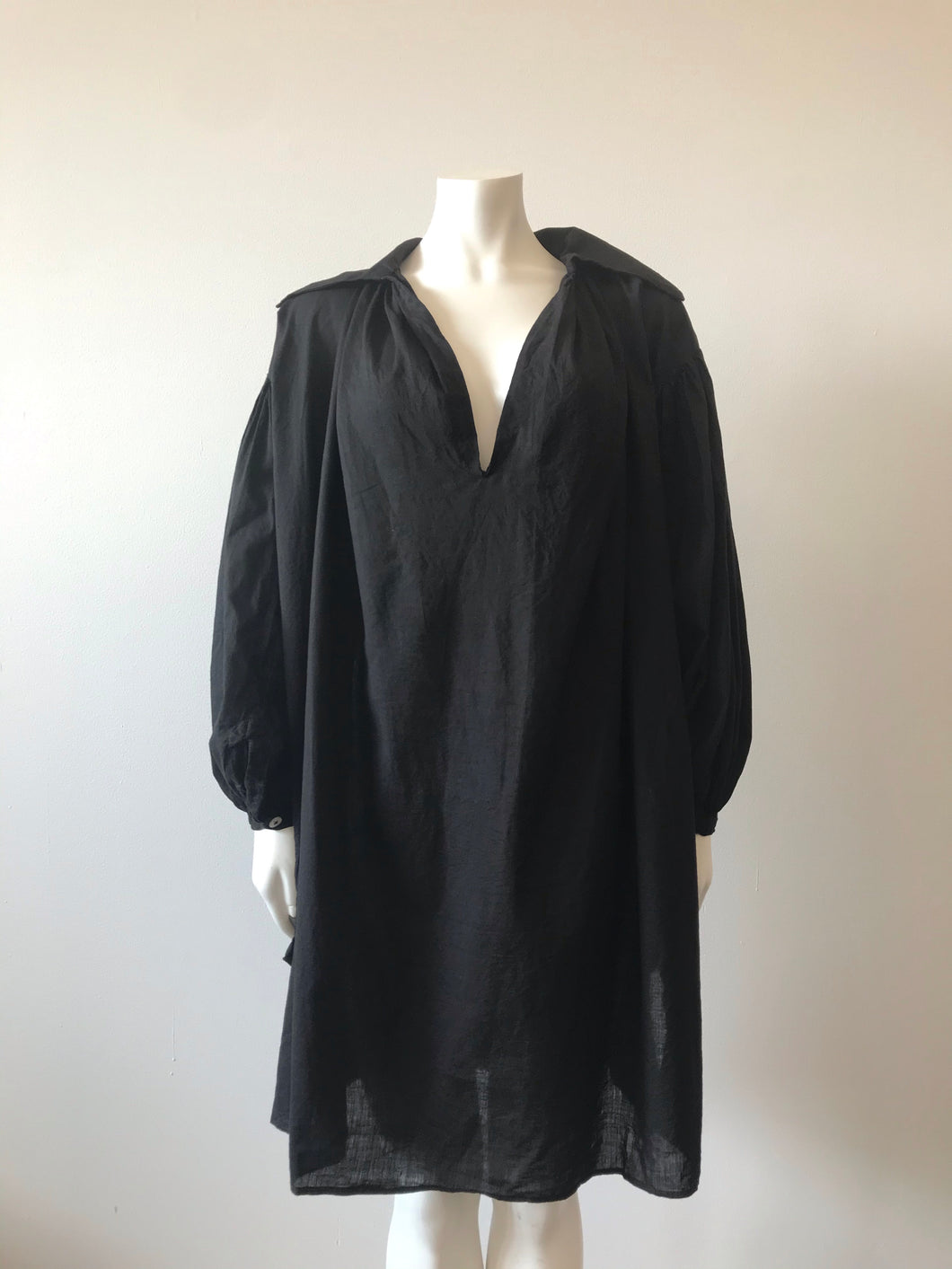 1981 Black Pirate Tunic Smock Top by World's End Vivienne Westwood & Malcom McLaren