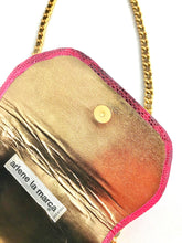 Load image into Gallery viewer, 1980's Hot Pink Snake Print Leather Mini Purse by Arlene LaMarca