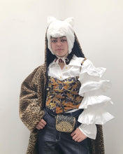 Load image into Gallery viewer, 1980's Handmade Fun Fur White Kitty Cat Bonnet