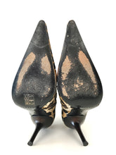 Load image into Gallery viewer, 2000's Leopard Print Fabric Stiletto Ankle Boots by Casadei