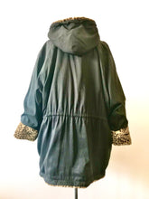 Load image into Gallery viewer, 1990's Faux Fur Leopard Print Reversible Parka