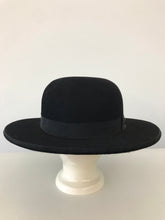 Load image into Gallery viewer, Antique Black Wool Felt Clergyman Style Hat By Scott & Co.