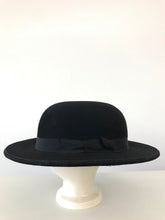 Load image into Gallery viewer, Antique Black Wool Felt Clergyman Style Hat By Scott &amp; Co.
