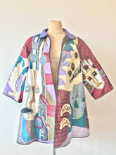 Load image into Gallery viewer, 1980's Skull Applique Swing Coat by Judith Roberts