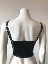 Load image into Gallery viewer, 1990&#39;s Silk Status Print Bustier by Nicole Miller
