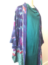 Load image into Gallery viewer, 1980&#39;s Hand Painted Rayon Swirl Kimono by Laise Adzer
