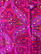Load image into Gallery viewer, 1970&#39;s India Pink, Purple &amp; Gold Silk &amp; Sequins Duster
