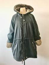 Load image into Gallery viewer, 1990&#39;s Faux Fur Leopard Print Reversible Parka
