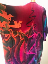 Load image into Gallery viewer, 1980&#39;s Hand Painted Silk Velvet Rainbow Kimono by Laise Adzer
