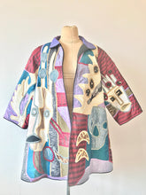 Load image into Gallery viewer, 1980&#39;s Skull Applique Swing Coat by Judith Roberts
